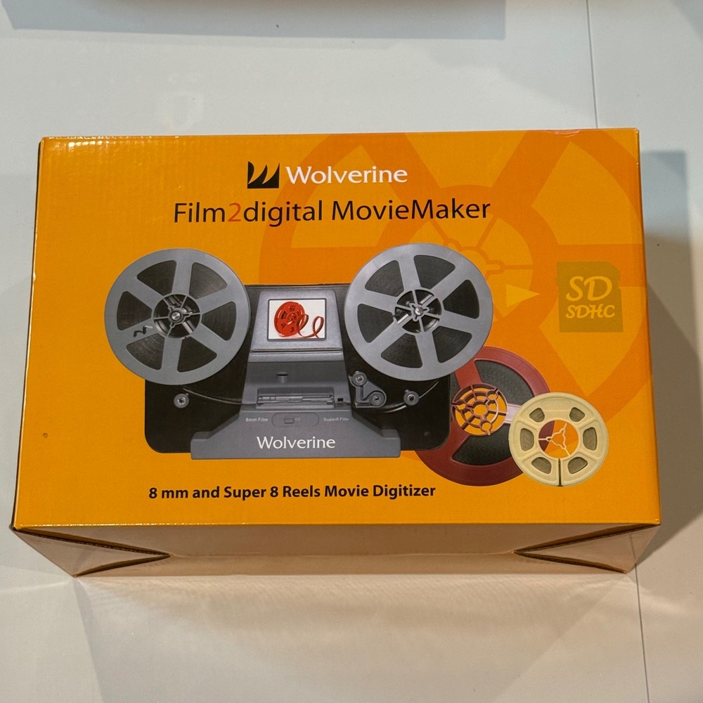 NEW Wolverine Film2digital MovieMaker 8mm Super 8 Reels Movie Digitizer 720P